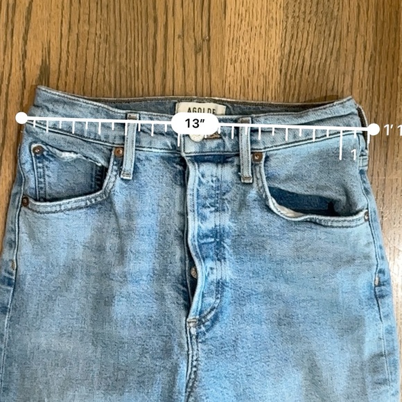 Agolde High Rise Straight Crop-Button Fly-Size 24 - Picture 9 of 9